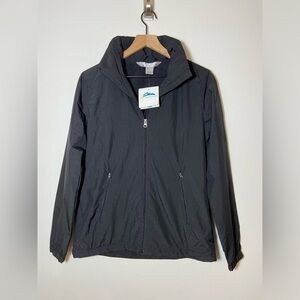 Tri-Mountain Women Black Wind breaker Utility Hooded Jacket Size Small NWT
